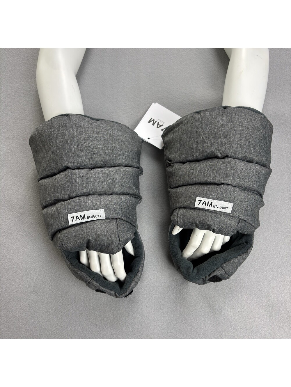7 AM enfant Warmmuffs Stroller Hand Muffs/Gloves In Heather Grey NWT